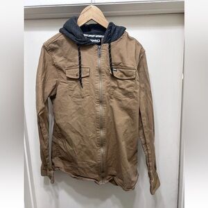 Vintage Tony Hawk Jacket Medium Brown Hoodie Long Sleeve Full Zip Skater Y2K VTG